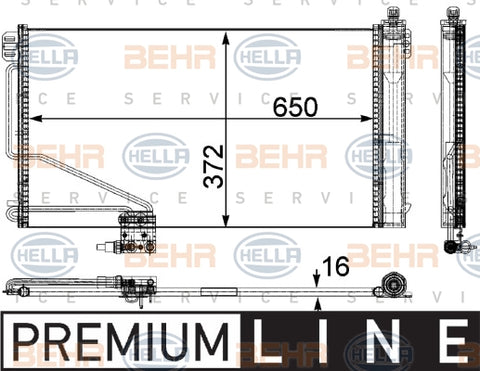 BEHR CONDENSER Fits MERCEDES BENZ SLK 04-11 8FC 351 303-391