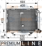 BEHR CONDENSER Fits MERCEDES BENZ C-CLASS 96-02 8FC 351 036-011