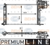 BEHR RADIATOR Fits MERCEDES BENZ VITO 2.2L 99-03 8MK 376 714-321