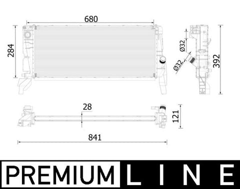 RADIATOR FITS BMW (17118603089 ) - MAHLE/BEHR