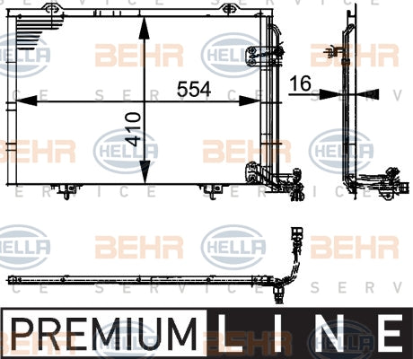 BEHR CONDENSER Fits MERCEDES BENZ C-CLASS/CLK/SLK 97-04 8FC 351 037-331