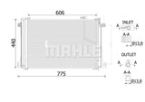 CONDENSER FITS MERCEDES C CLASS (MAHLE/BEHR)