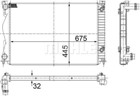 RADIATOR FITS AUDI A6 (4F0121251AE)- MAHLE/BEHR