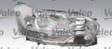 VALEO Headlight Right, H1, H7, W5W, P24W,Halogen, with bulb 043696