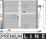 BEHR CONDENSER Fits BMW 7 F02 08-15 8FC 351 309-151