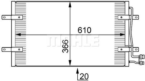 CONDESNER FITS VOLKSWAGEN (8FC351300201) - MAHLE/BEHR