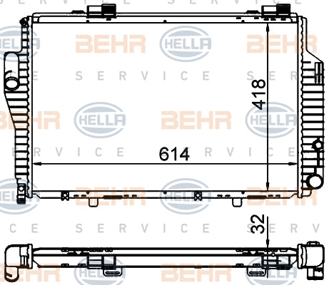 BEHR RADIATOR Fits CHRYSLER CROSSFIRE 04-08/MERCEDES BENZ CCLASS/CLK/SLK 97-04