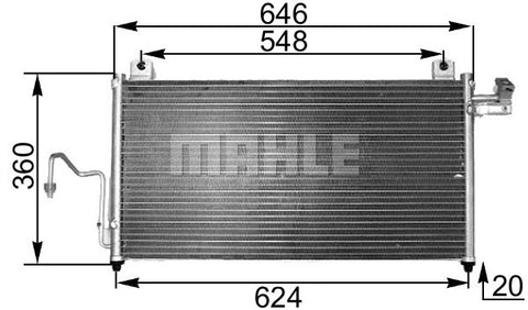 CONDENSER FITS MAZDA/FORD (MAHLE/BEHR)