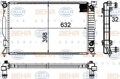 BEHR RADIATOR Fits AUDI A4 B6 B7 2.4L 01-05 8MK 376 790-531/8MK376790531