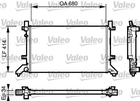 VALEO RADIATOR Fits LT 28-35/28-46 2.5L TDI 99-06 732952