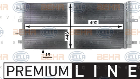 JAGUAR CONDENSER 8FC 351 100-751 (HELLA)