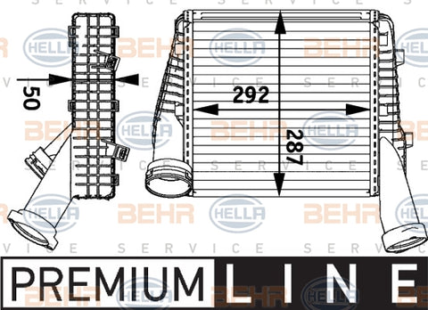 BEHR INTERCOOLER Fits AUDI Q7 4LB/PORSCHE CAYENNE/VW TOUAREG 04-on 8ML376729561