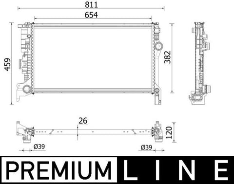 RADIATOR FITS VOLVO (32224828) - (MAHLE/BEHR)