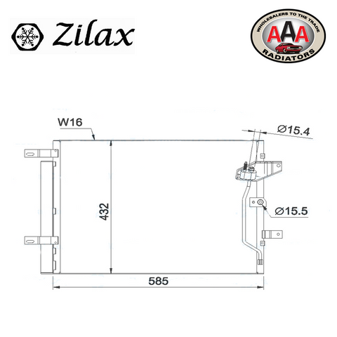 AAA (ZILAX) CONDENSER Fits FORD FALCON FG (2011 - on)