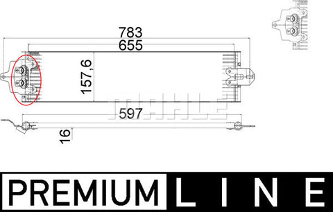 OIL COOLER FITS VOLKSWAGEN TOUAREG (MAHLE/BEHR) - (7L0317021C)