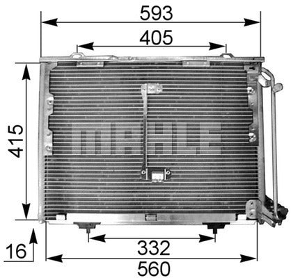 CONDENSER FITS  MERCEDES W202- MAHLE/BEHR