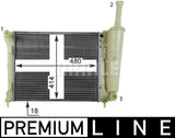 RADIATOR FITS FIAT 500 (51934449) - MAHLE/ BEHR