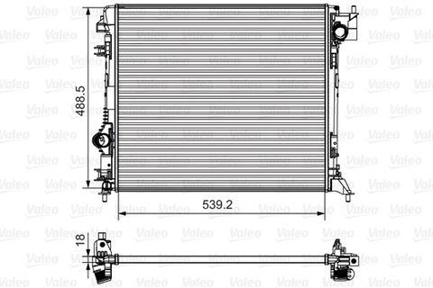 VALEO RADIATOR Fits NISSAN QASHQAI J11 2.0L Petrol 14-on (2140000Q3L)