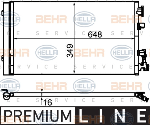 BEHR CONDENSER Fits RENAULT XMEGANE 09-on 8FC 351 310-541