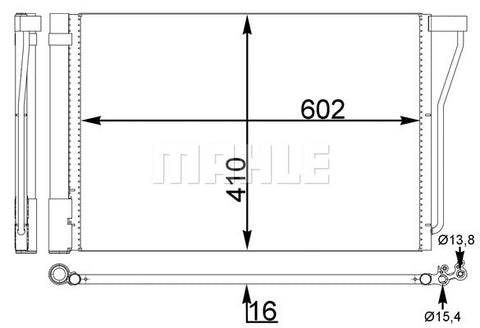 CONDENSER FITS BMW (64509109725) - (MAHE/BEHR)