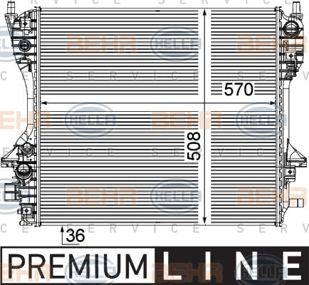 BEHR RADIATOR Fits JAGUAR XJ,X351 3.0L 09-16 8MK 376 756-671/8MK376756671