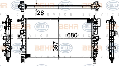 BEHR RADIATOR Fits OPEL ASTRA 1.4L/1.6L 12-13 8MK 376 749-861/8MK376749861