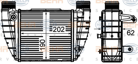 BEHR INTERCOOLER Fits AUDI A4 B6,B7 8ED 04-09 8ML 376 899-051