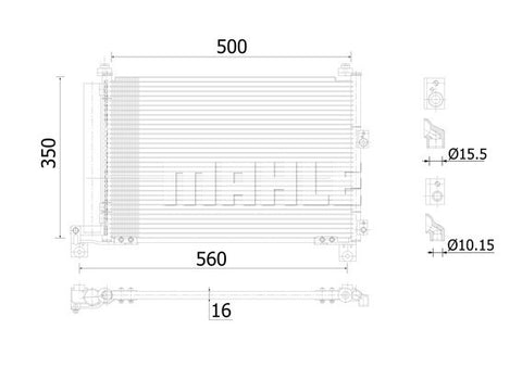 CONDENSER FITS FORD (MAHLE/BEHR)