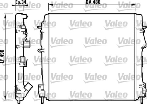 VALEO RADIATOR Fits RENAULT KANGOO X76 1.6 16V 04-10 732717