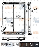 BEHR RADIATOR Fits MERCEDES BENZ ACTROS 3357 BELL B40 96-on 8MK 376 721-491