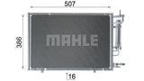 CONDENSER FITS FORD FIESTA (MAHLE/BEHR)