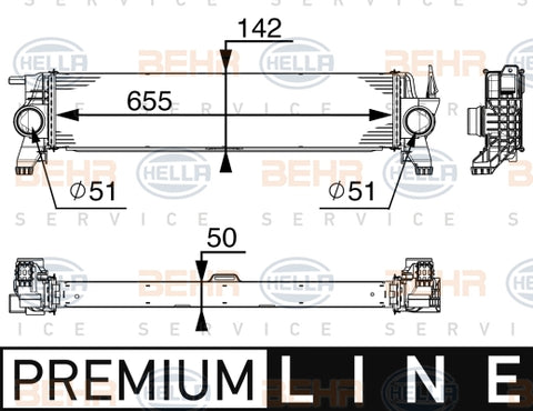 BEHR INTERCOOLER Fits MERCEDES BENZ VITO W447 14-on 8ML 376 745-511/8ML376745511