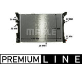 RADIATOR MERCEDES B-CLASS (MAHLE/BEHR)