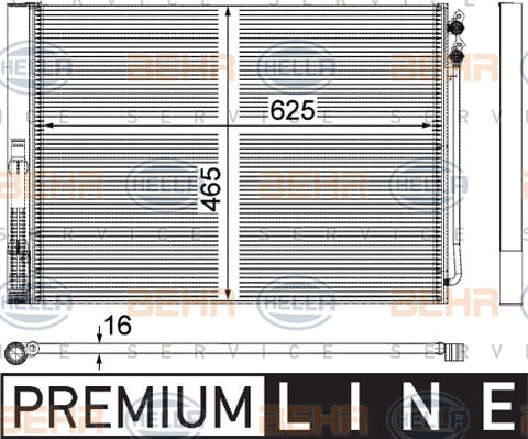 BEHR CONDENSER Fits BMW 5 F07/F11 09-18 8FC 351 309-141