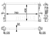 RADIATOR FITS FIAT DUCATO (1382427080 )  - MAHLE/BEHR