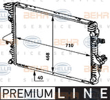 BEHR RADIATOR Fits VW MULTIVAN/TRANSPORTER/CARNIVAL 2.5L 03-09 8MK 376 719-161