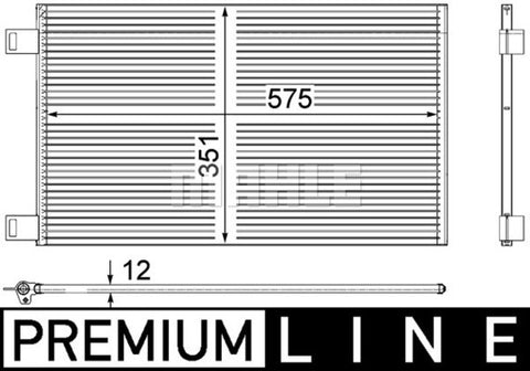 CONDENSER FITS RENAULT KANGOO (MAHLE/BEHR)