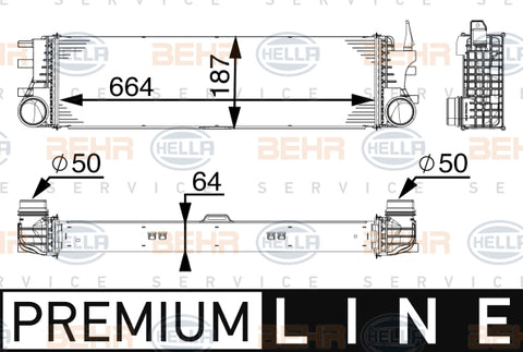 BEHR/MAHLE INTERCOOLER 8ML 376 746-351/8ML376746351