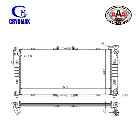 AAA (CRYOMAX) RADIATOR Fits MAZDA 626 GE/GF/GW 91-01 OAFD2292