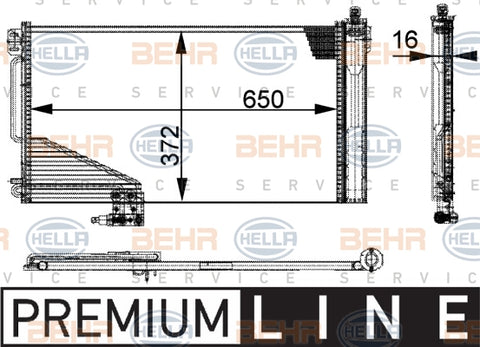 BEHR CONDENSER Fits MERCEDES BENZ C-CLASS/CLK 02-10 8FC 351 301-351