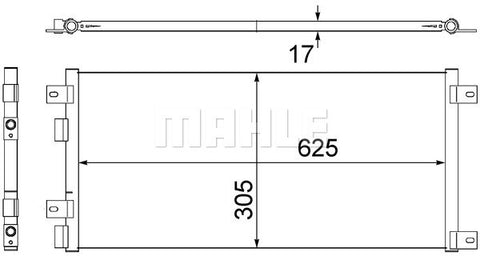 CONDENSER FITS IVECO (504022601) - MAHLE/ BEHR