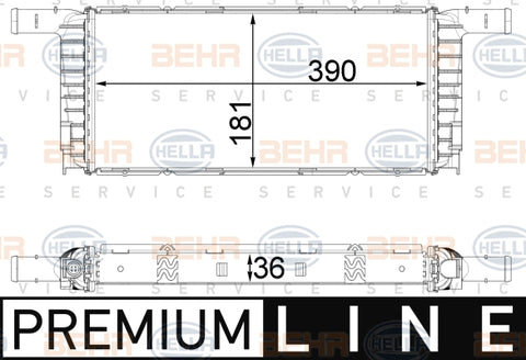 Radiator, engine cooling - 8MK 376 792-601