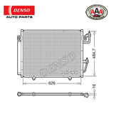 AAA (DENSO) CONDENSER Fits  MITSUBISHI PAJERO (7812A223)