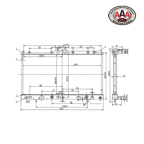 RADIATOR Fits MITSUBISHI OUTLANDER (2003 - on)