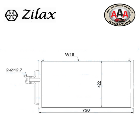 AAA (ZILAX) CONDENSER Fits FORD ESCAPE (2001 - 2003)