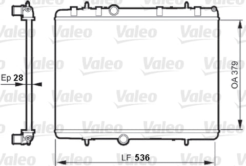 VALEO RADIATOR Fits CITROEN BERLINGO B9/C4/PEUGEOT 307/308 SW T7 07-14 735608