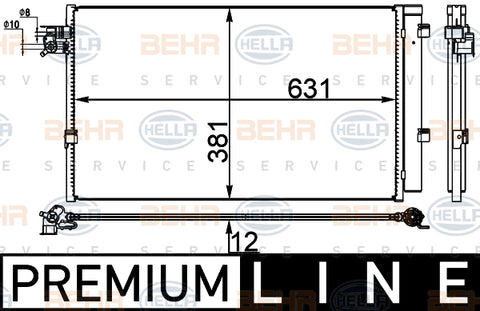 BEHR CONDENSER Fits BMW 5 F90/6 G32/7 G11 15-20 8FC 351 004-541