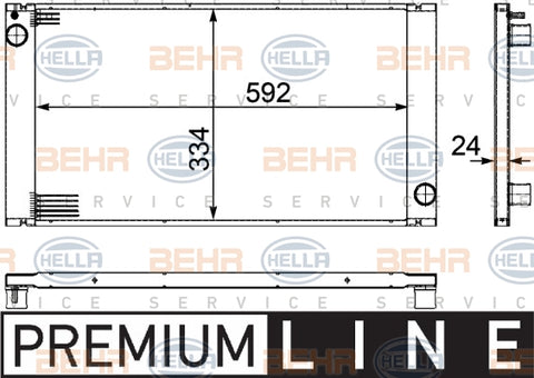 BEHR RADIATOR Fits MINI CLUBMAN/COUNTRYMAN/PACEMAN/R56 07-16 8MK 376 754-221