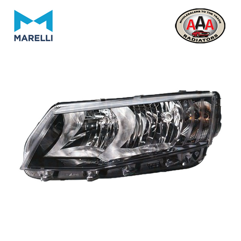 HEADLIGHTS Left, PWY24W, H7, H15, without bulbs, with motor for headlamp levelling, Halogen