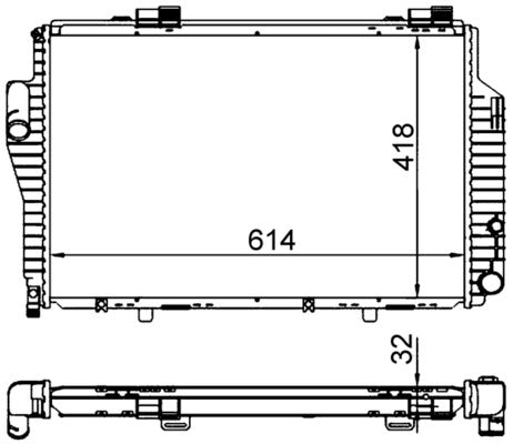 CONDENSER FITS MERCEDES (A2025007803)- MAHLE/BEHR